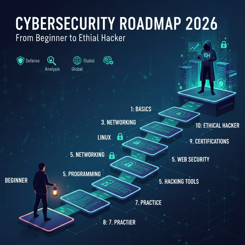 Cybersecurity Roadmap 2026: From Beginner to Ethical Hacker