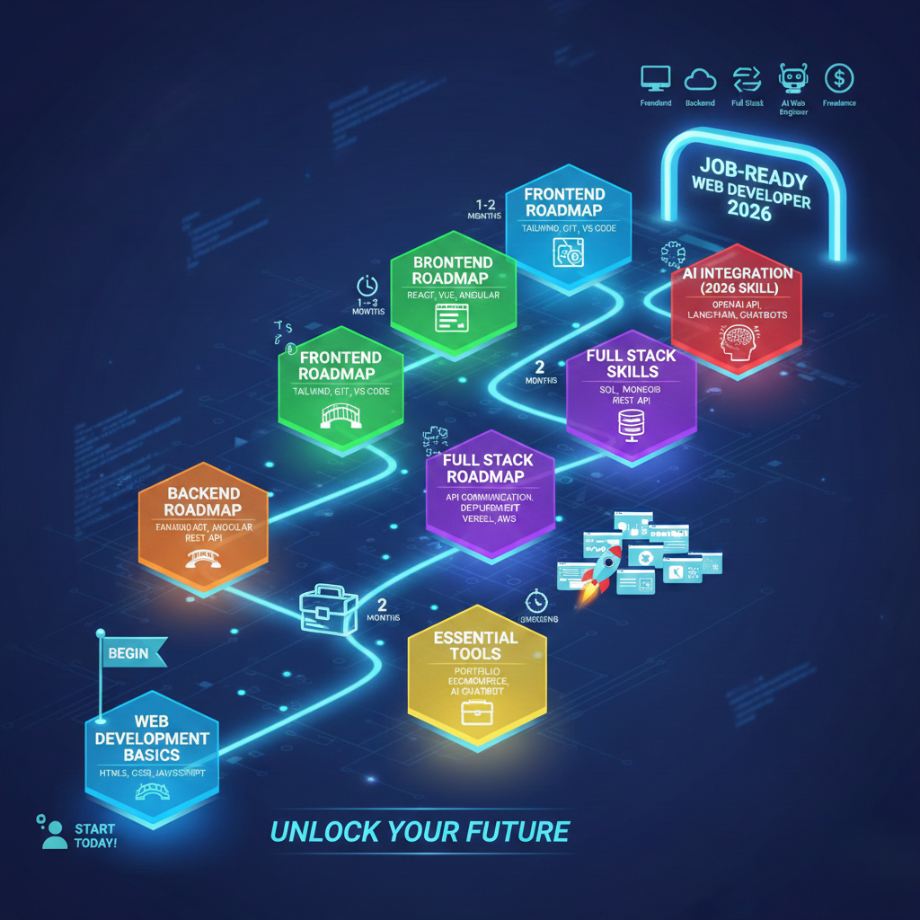 Web Developer Roadmap 2026: Skills, Tools, and Projects to Learn